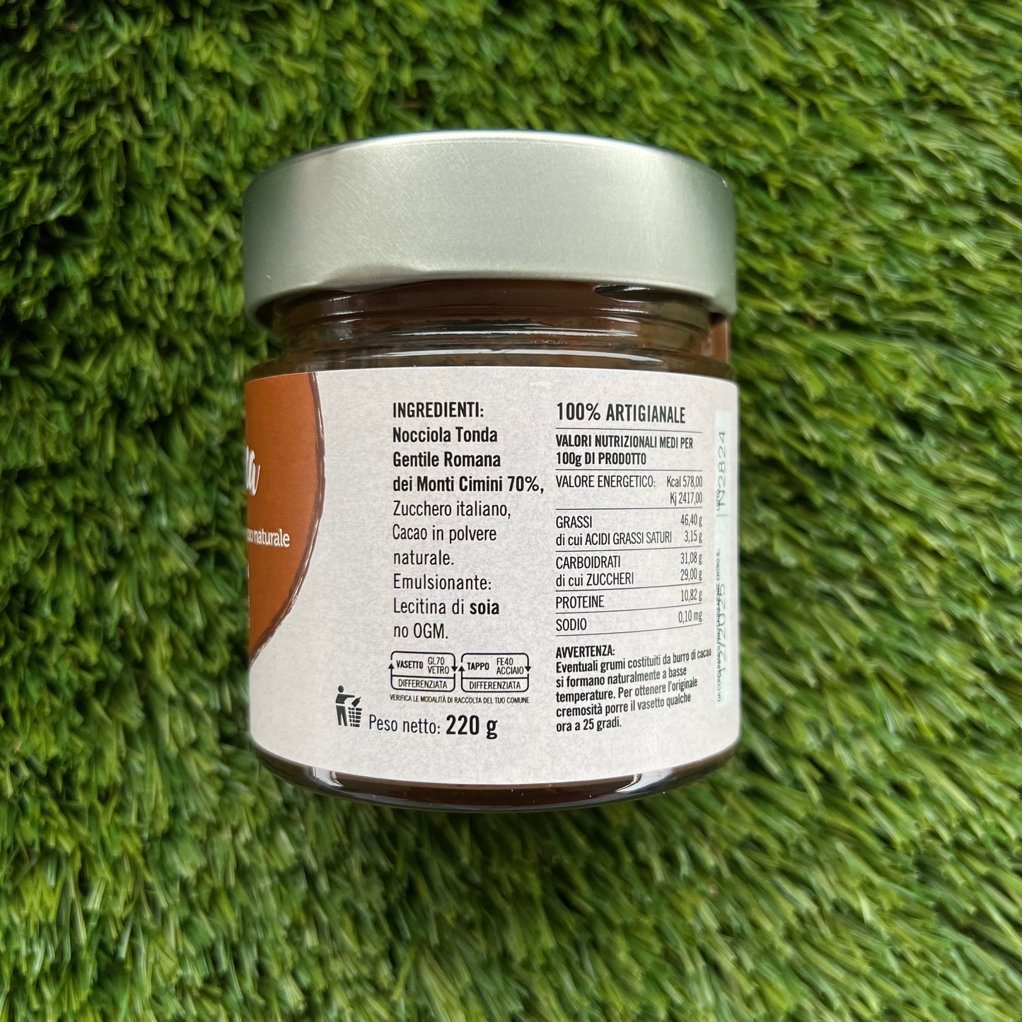 EROICA Crema al 70% Nocciola 220g