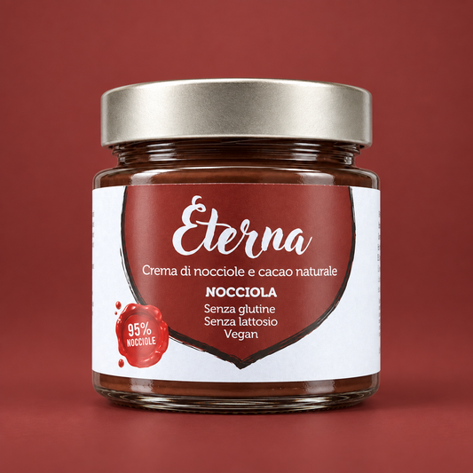 ETERNA - Crema al 95% nocciola e cacao naturale 220g