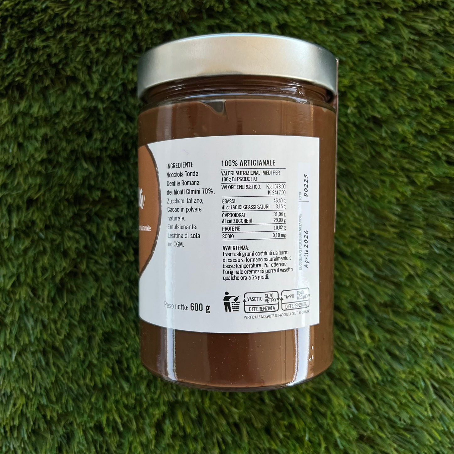 EROICA Crema al 70% Nocciola 600g
