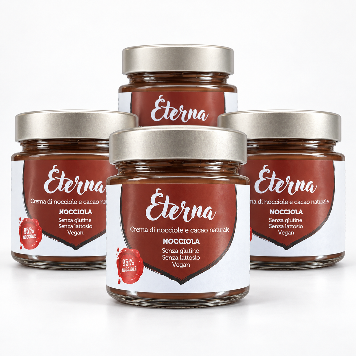 ETERNA - Crema al 95% nocciola e cacao naturale 220g