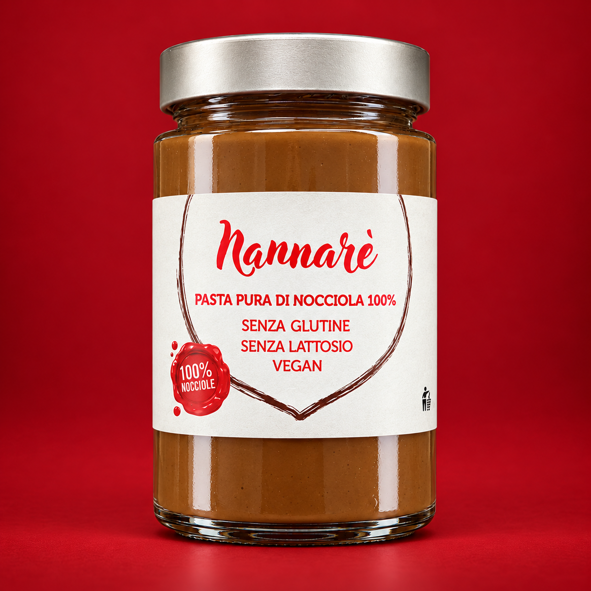 NANNARE' Pasta 100% Nocciola 500g